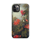 Hummingbird and Passionflowers - Martin Johnson Heade Phone Case Iphone 11 Pro Max / Matte Hummingbird Passionflower Phone Case Martin