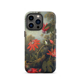 Hummingbird and Passionflowers - Martin Johnson Heade Phone Case Iphone 13 Pro / Matte Hummingbird Passionflower Phone Case Martin Johnson