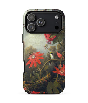 Iphone 17 Pro Max / Matte Hummingbird and Passionflowers - Martin Johnson Heade Phone Case, Clockwork Miracles Green Throat, Erupting