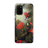 Hummingbird and Passionflowers - Martin Johnson Heade Samsung Case, Galaxy S20 Plus / Matte, Phone Case Vibrant Floral Hummingbird Design