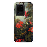 Hummingbird and Passionflowers - Martin Johnson Heade Samsung Case, Galaxy S20 Ultra / Matte, Smartphone Case Vibrant Floral Bird Motif