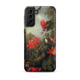 Hummingbird and Passionflowers - Martin Johnson Heade Samsung Case, Galaxy S21 Plus / Matte, Smartphone Case Vibrant Floral Hummingbird