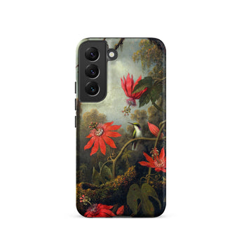 Hummingbird and Passionflowers - Martin Johnson Heade Samsung Case, Galaxy S22 / Matte, Smartphone Case Vibrant Botanical Hummingbird