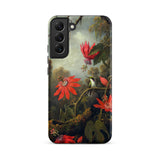Hummingbird and Passionflowers - Martin Johnson Heade Samsung Case, Galaxy S22 Plus / Matte, Smartphone Case Vibrant Painting Hummingbird