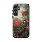 Hummingbird and Passionflowers - Martin Johnson Heade Samsung Case, Galaxy S25 Plus / Matte, Smartphone Case Vibrant Botanical Bird