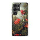 Hummingbird and Passionflowers - Martin Johnson Heade Samsung Case, Galaxy S25 Ultra / Matte, Smartphone Case Vibrant Nature Painting Red