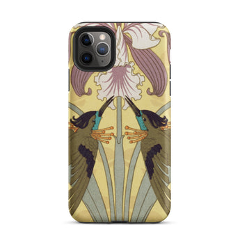 Hummingbirds and Orchids - Maurice Pillard Verneuil Iphone Case, 11 Pro Max / Matte, Art Nouveau Phone Case