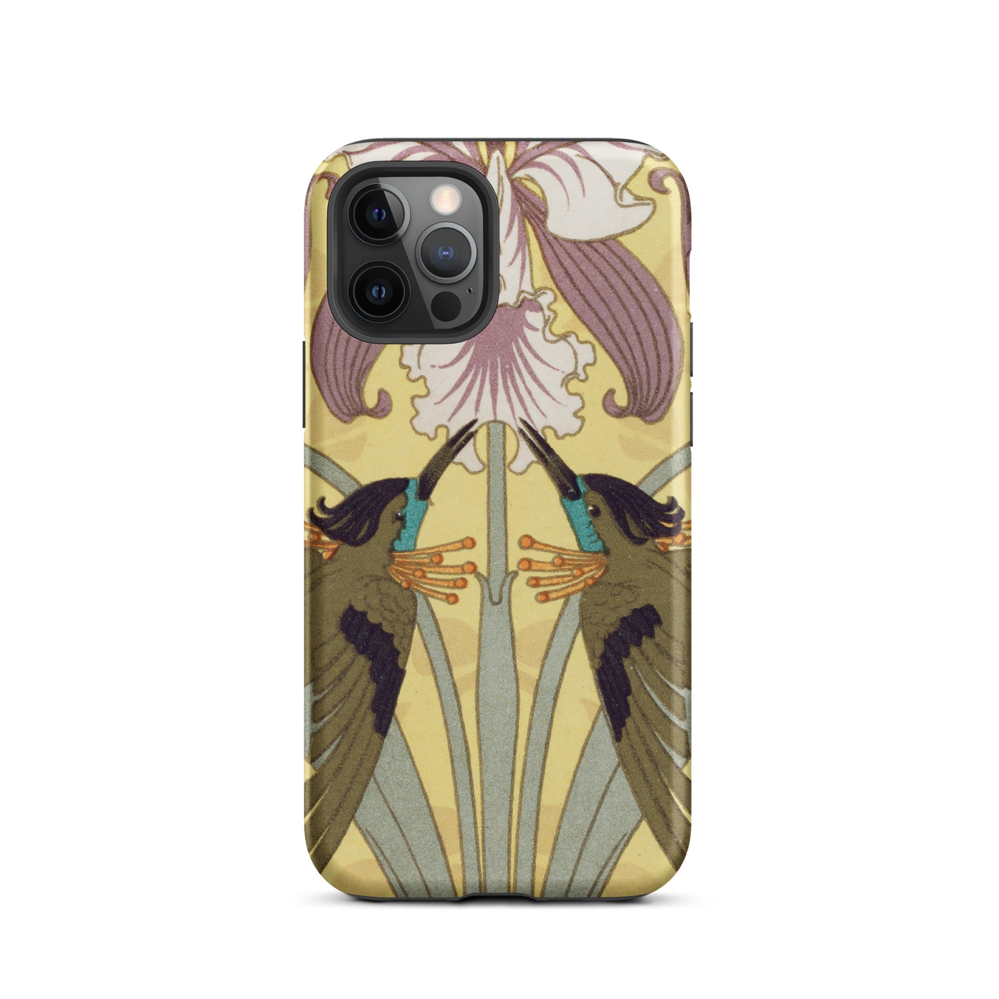 Hummingbirds and Orchids Maurice Pillard Verneuil Iphone Case, 12 Pro / Matte, Art Nouveau Phone Case