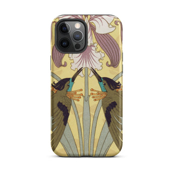 Hummingbirds and Orchids - Maurice Pillard Verneuil Iphone Case, 12 Pro Max / Matte, Art Nouveau Phone Case