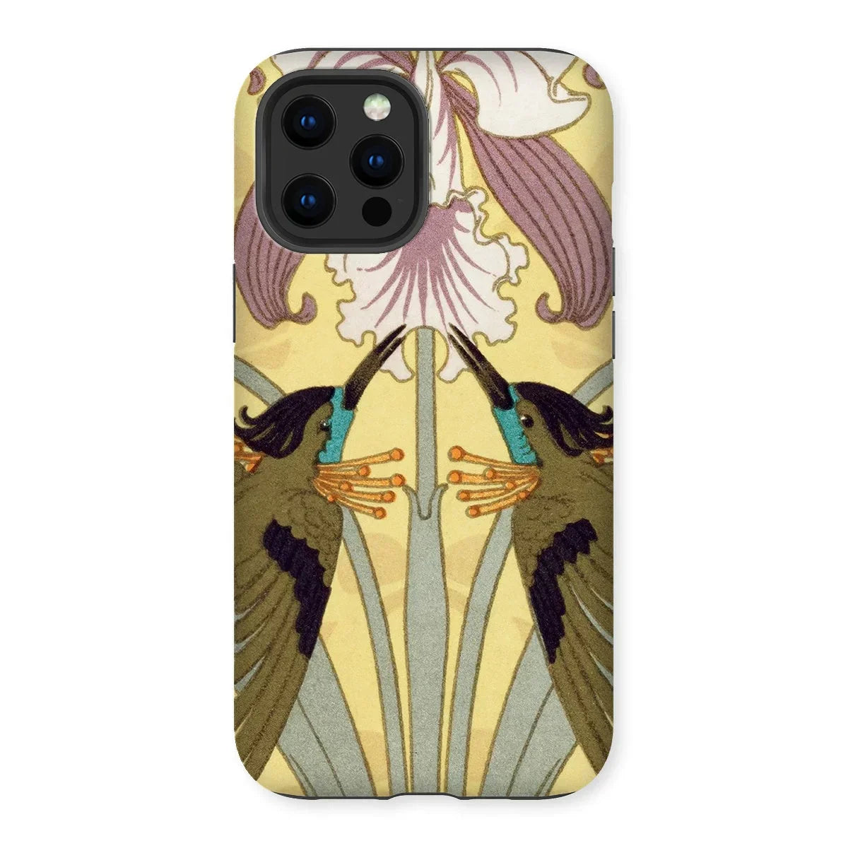 Hummingbirds and Orchids - Maurice Pillard Verneuil Iphone Case, 13 Pro Max / Matte, Decorative Phone Case Art Nouveau-style Design