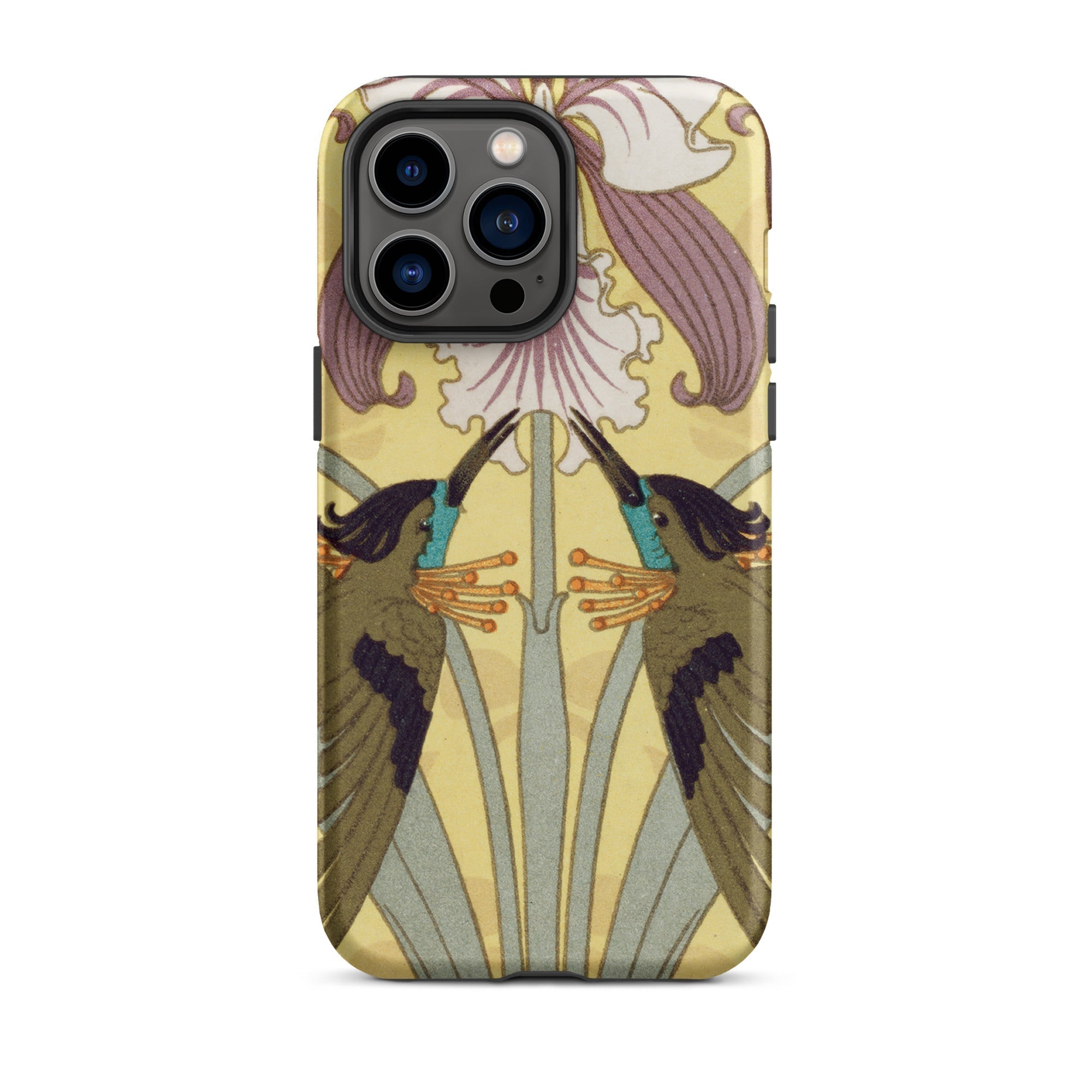 Hummingbirds and Orchids Maurice Pillard Verneuil Iphone Case, 14 Pro Max / Matte, Art Nouveau Hummingbird Phone Case