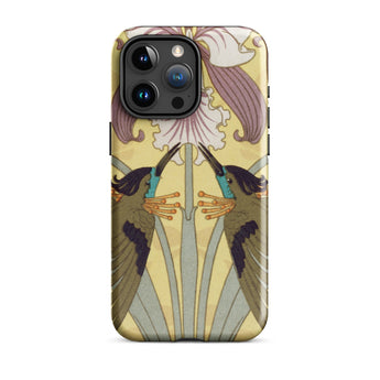 Hummingbirds and Orchids - Maurice Pillard Verneuil Iphone Case, 15 Pro Max / Matte, Art Nouveau Phone Case