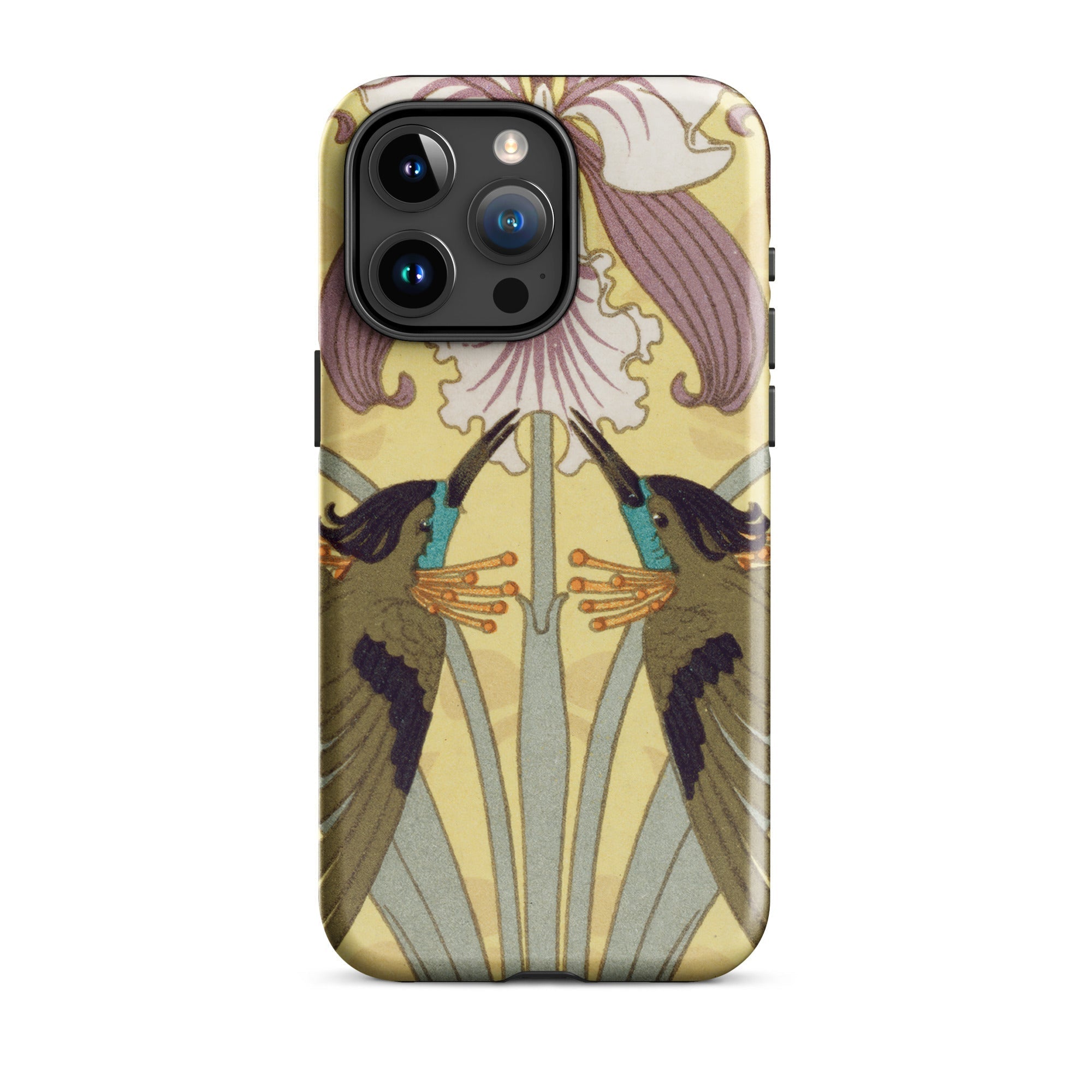 Hummingbirds and Orchids Maurice Pillard Verneuil Iphone Case, 15 Pro Max / Matte, Art Nouveau Phone Case