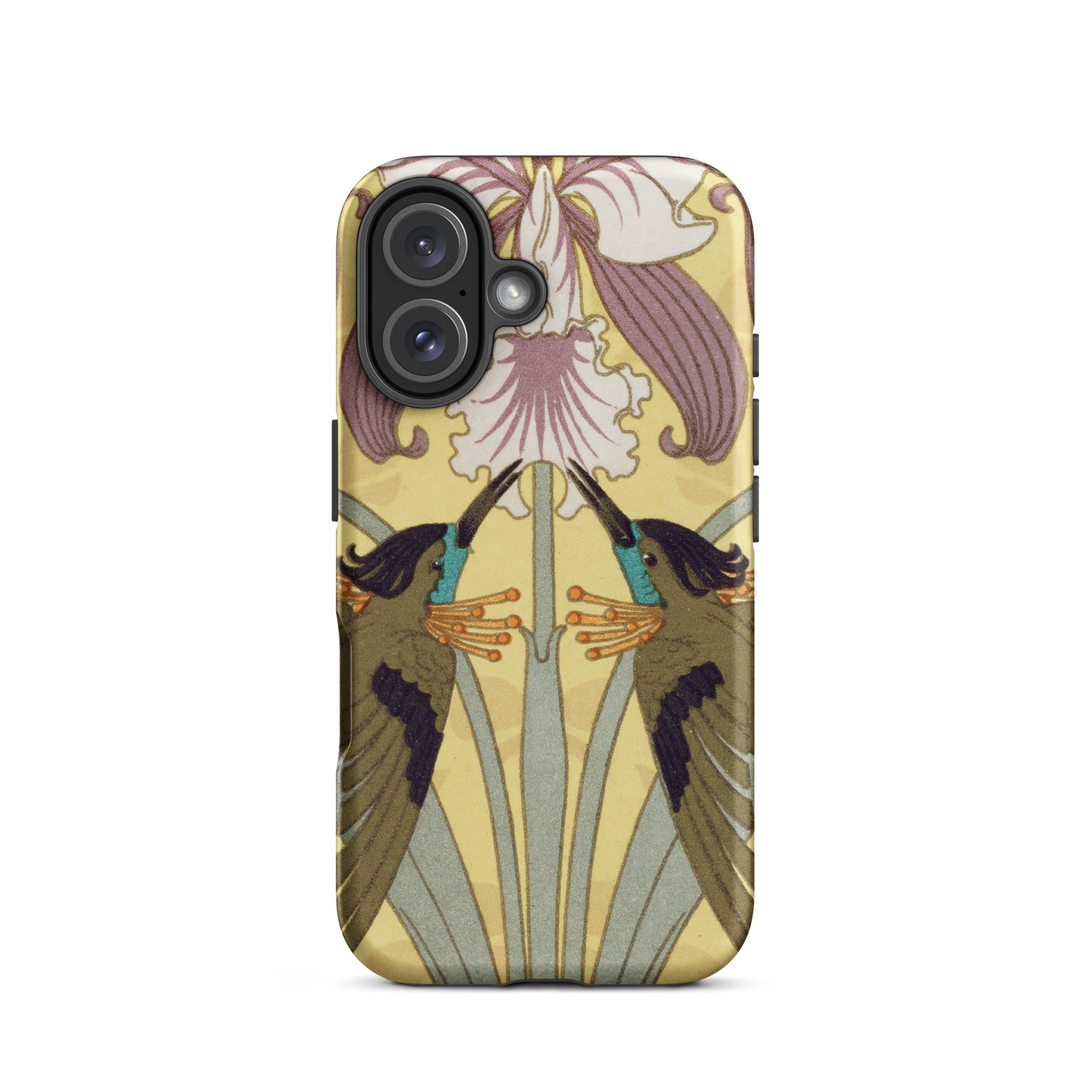 Hummingbirds and Orchids Maurice Pillard Verneuil Iphone Case, 16 / Matte, Art Nouveau Phone Case