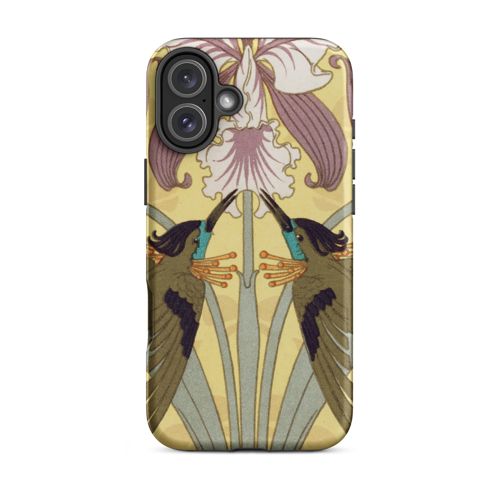 Hummingbirds and Orchids Maurice Pillard Verneuil Iphone Case, 16 Plus / Matte, Art Nouveau Phone Case