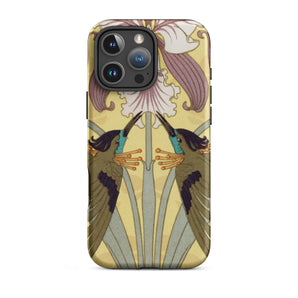 Hummingbirds and Orchids - Maurice Pillard Verneuil Iphone Case, 16 Pro Max / Matte, Art Nouveau Phone Case