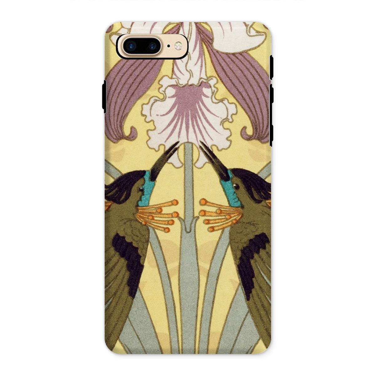 Hummingbirds and Orchids Maurice Pillard Verneuil Iphone Case, 8 Plus / Matte, Decorative Phone Case Art Nouveau Style Design Hummingbirds