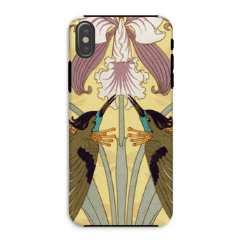 Hummingbirds and Orchids - Maurice Pillard Verneuil Iphone Case, Xs / Matte, Phone Case Art Nouveau-style Design Hummingbirds Orchid
