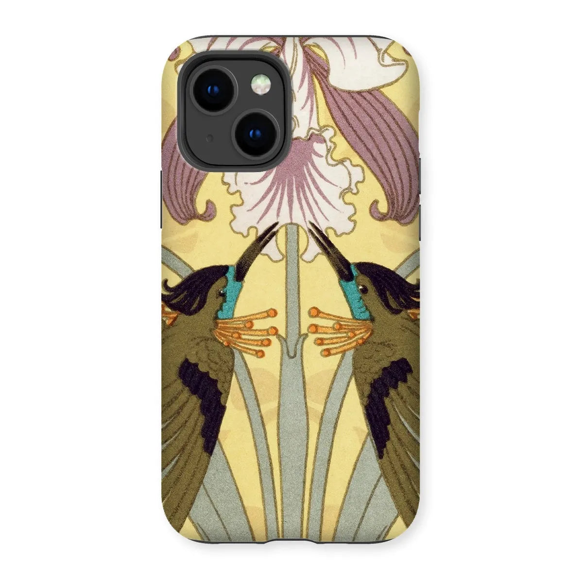 Hummingbirds And Orchids Phone Case - Maurice Pillard Verneuil - Iphone 14 / Matte - Mobile Phone Cases - Aesthetic Art