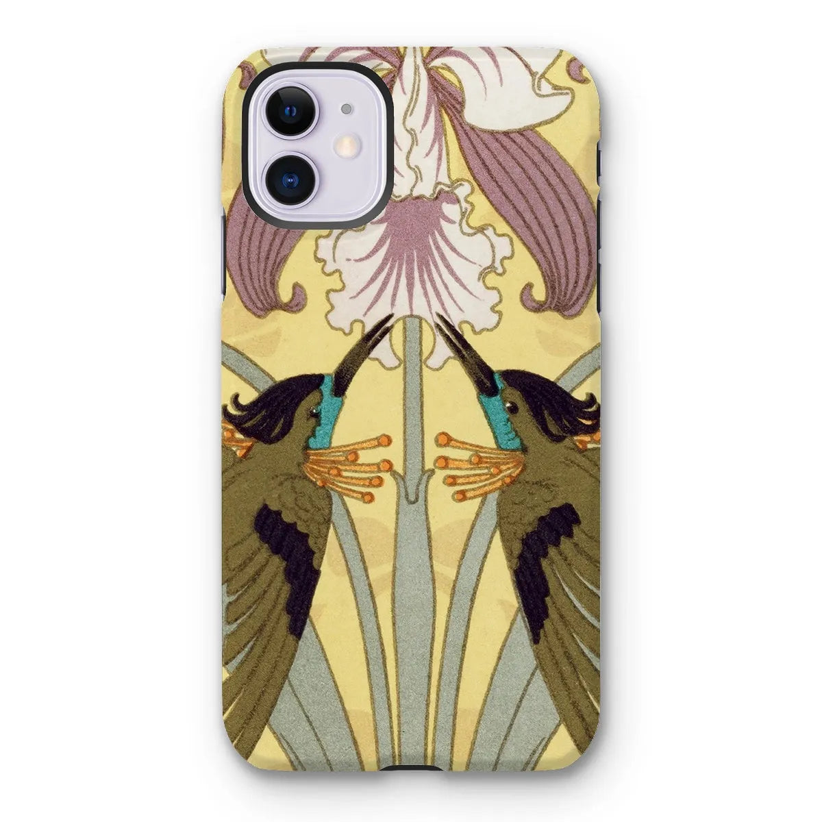 Hummingbirds And Orchids Phone Case - Maurice Pillard Verneuil - Iphone 11 / Matte - Mobile Phone Cases - Aesthetic Art