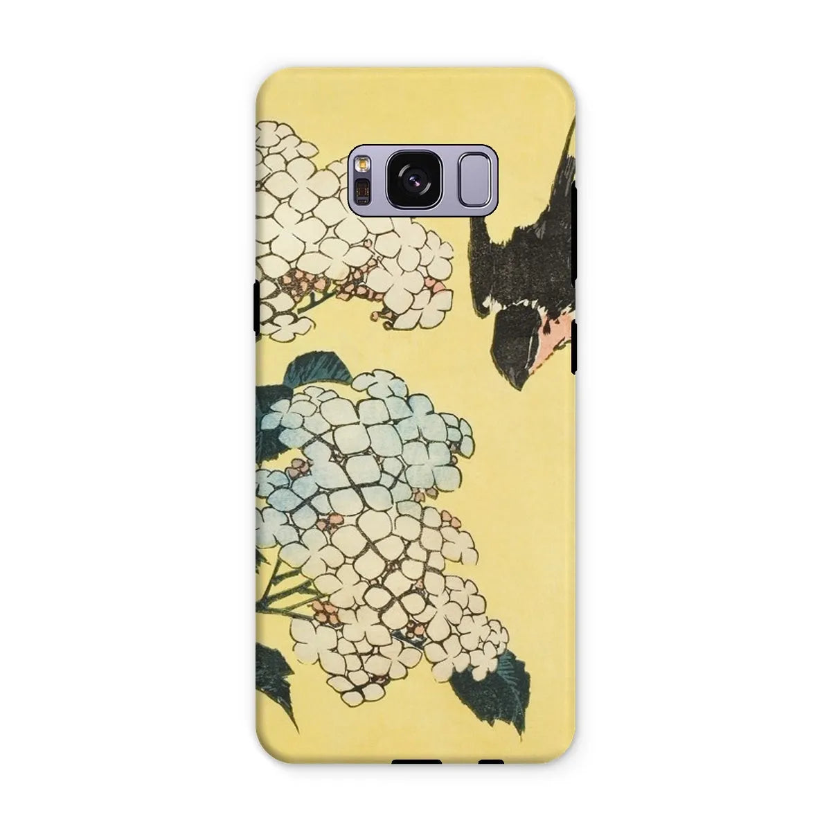 Hydrangea And Swallow - Japanese Art Phone Case - Hokusai - Samsung Galaxy S8 Plus / Matte - Mobile Phone Cases