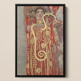 Hygieia - Gustav Klimt Ancient Goddess Art Print / Canvas, 12x18’’ / 31x46cm / Black Frame, Posters Prints & Visual Artwork, Toby Leon