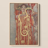 Hygieia - Gustav Klimt Ancient Goddess Art Print / Canvas, 12x18’’ / 31x46cm / Natural Frame, Posters Prints & Visual Artwork, Toby Leon