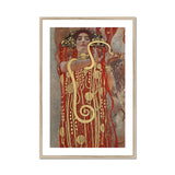Hygieia - Gustav Klimt Ancient Goddess Art Print, Framed Painting Woman Golden Snake