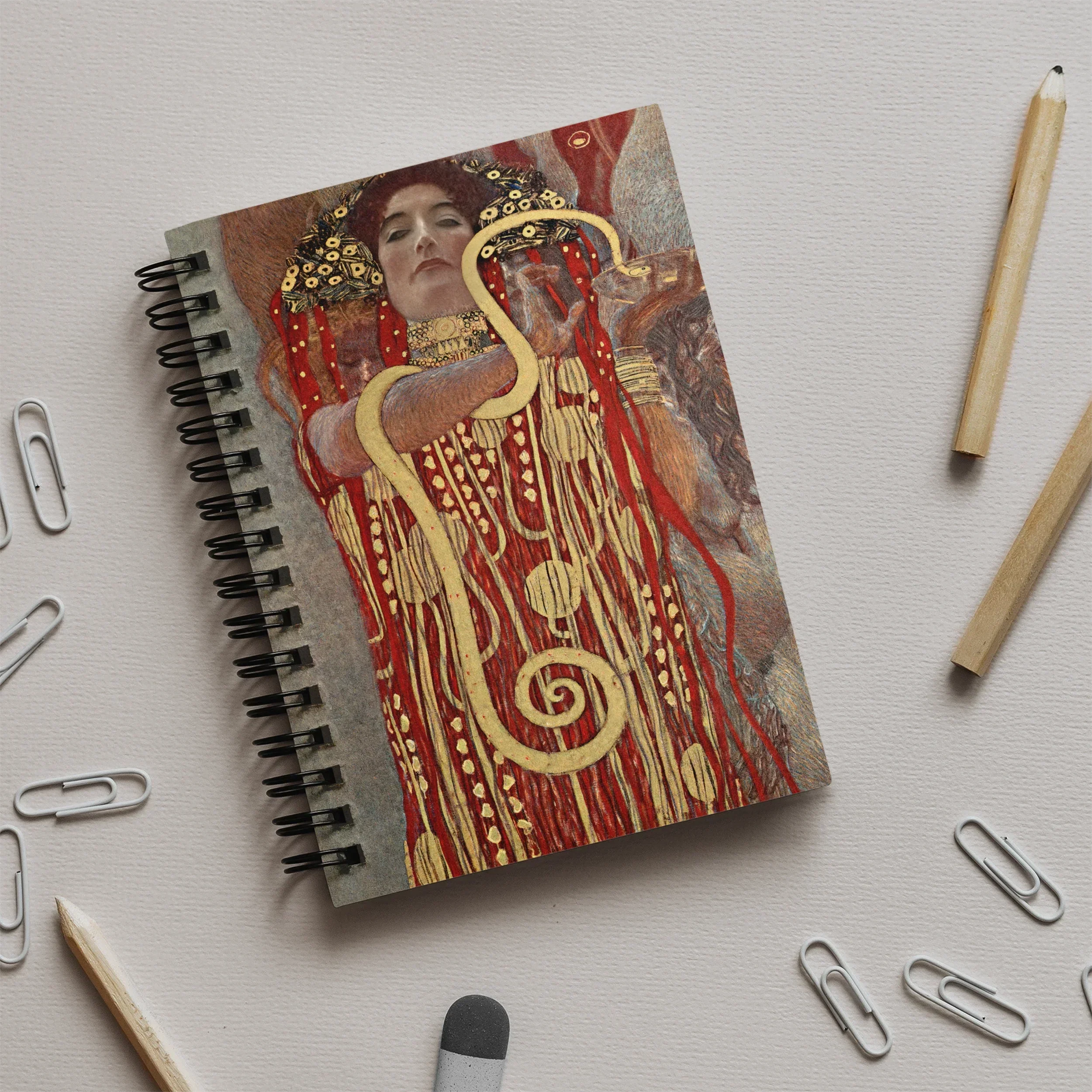 Hygieia - Gustav Klimt Ancient Goddess Notebook