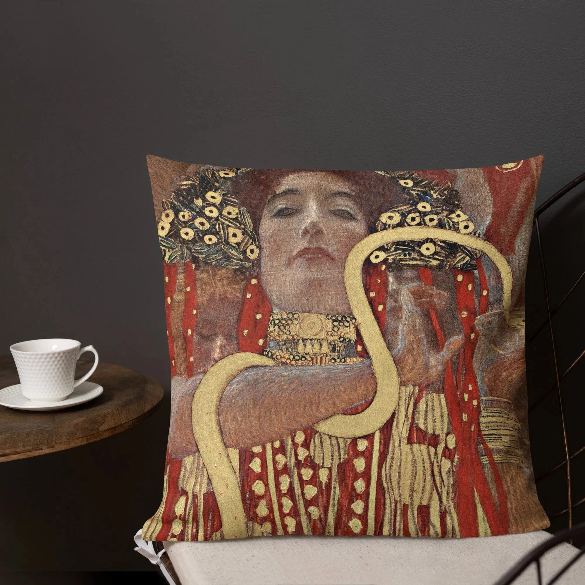 Hygieia - Gustav Klimt Ancient Greek Art Pillow