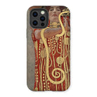 Hygieia - Gustav Klimt Greek Goddess Iphone Case, 12 Pro / Matte, Phone Case Reproduction Gustav Klimt’s Hygieia Painting
