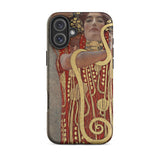 Hygieia - Gustav Klimt Greek Goddess Iphone Case, 16 Plus / Matte, Phone Case Klimt Painting