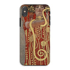 Hygieia Gustav Klimt Greek Goddess Iphone Case, Xs / Matte, Phone Case Reproduction Gustav Klimt’s Hygieia Painting