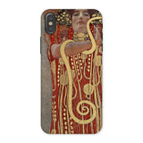 Hygieia - Gustav Klimt Greek Goddess Phone Case Iphone x / Matte Phone Case Reproduction Gustav Klimt’s Hygieia Painting Klimt Ancient,