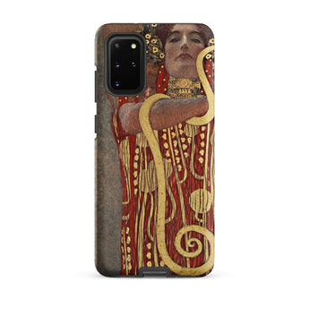Hygieia - Gustav Klimt Greek Goddess Phone Case Samsung Galaxy S20 Plus / Matte Red Gold Art Nouveau Phone Case Woman Ornate Gustav Klimt