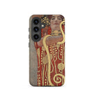 Hygieia - Gustav Klimt Greek Goddess Samsung Case, Galaxy S24 / Matte, Phone Case Gustav Klimt-inspired Design Woman Gold Snake