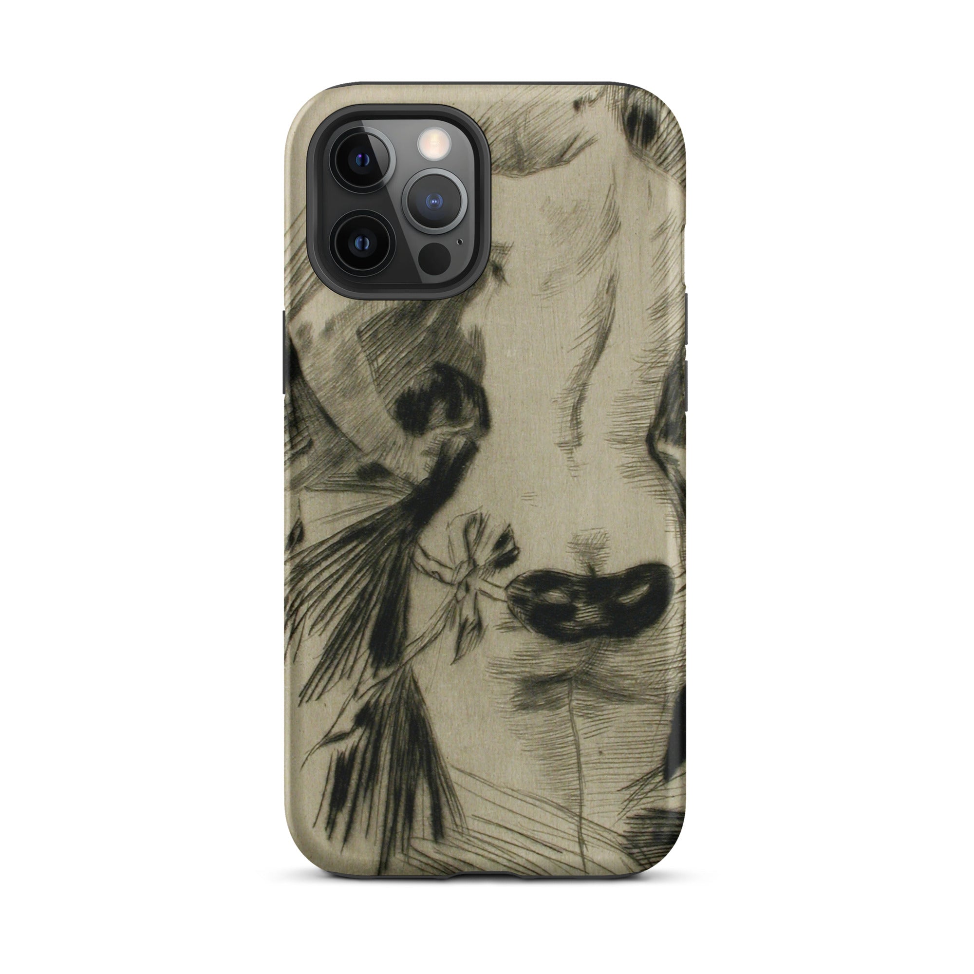 Hypocrisy - Felicien Rops Erotic Satire Iphone Case, 12 Pro Max / Matte, Iphone Case Sketch Art