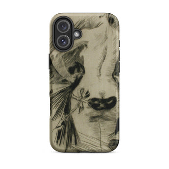 Hypocrisy - Felicien Rops Erotic Satire Iphone Case, 16 Plus / Matte, Phone Case Sketch Design