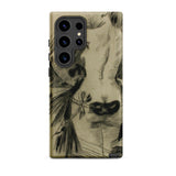 Hypocrisy - Felicien Rops Erotic Satire Phone Case Samsung Galaxy S24 Ultra / Matte Black-and-white Sketch-style Phone Case Detailed