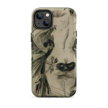 Hypocrisy - Felicien Rops Erotic Satire Phone Case Iphone 14 Plus / Matte Iphone Case Abstract Sketch Design Felicien Rops Erotic, Erotic