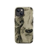 Hypocrisy - Felicien Rops Erotic Satire Phone Case Iphone 14 / Matte Iphone Case Sketched Face Design Felicien Rops Erotic, Erotic Satire,