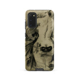 Hypocrisy - Felicien Rops Erotic Satire Phone Case Samsung Galaxy S20 / Matte Protective Phone Case Sketch-style Illustration Lion’s Face