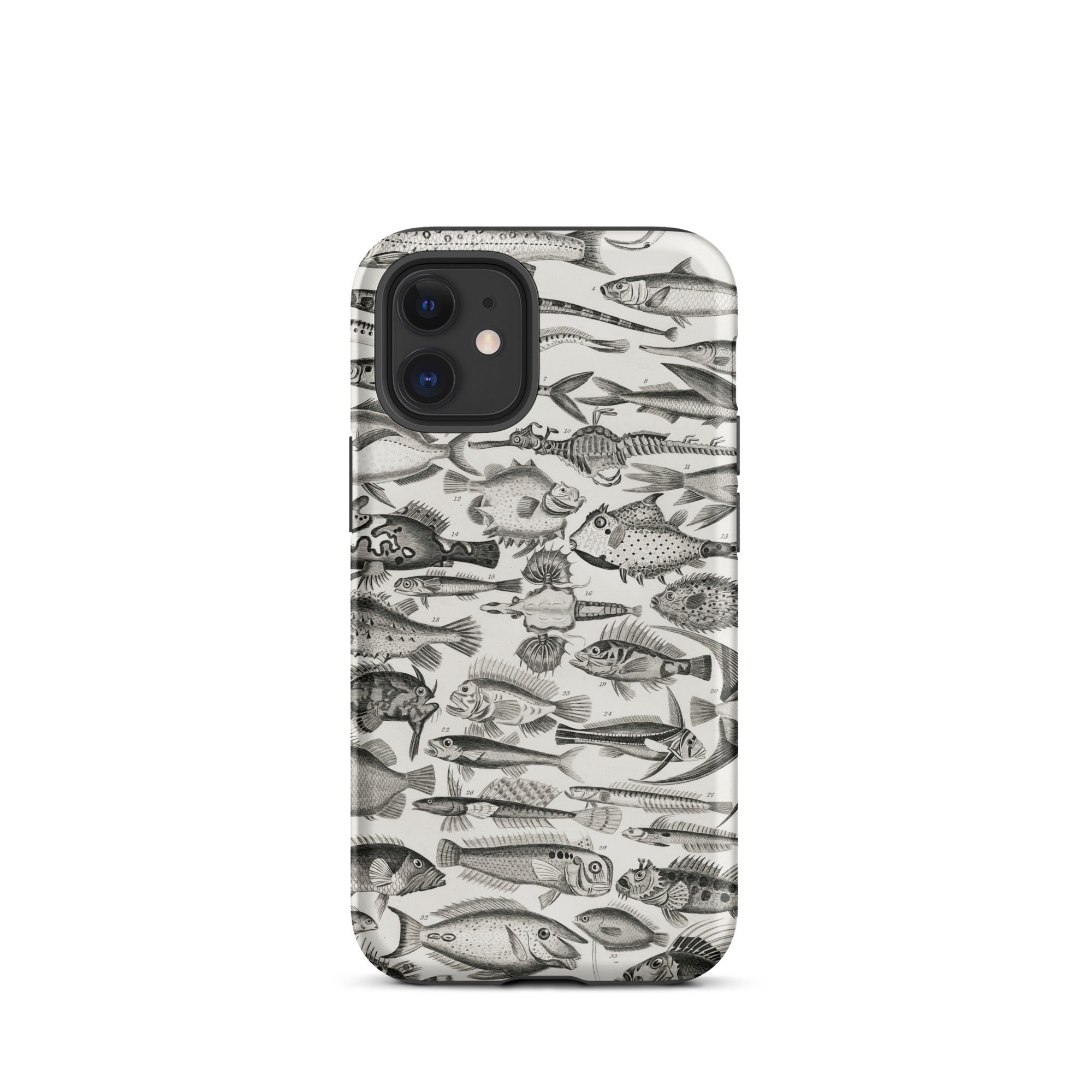 Ichthyology Oliver Goldsmith Iphone Case, 12 Mini / Matte, Fish Patterned Phone Case