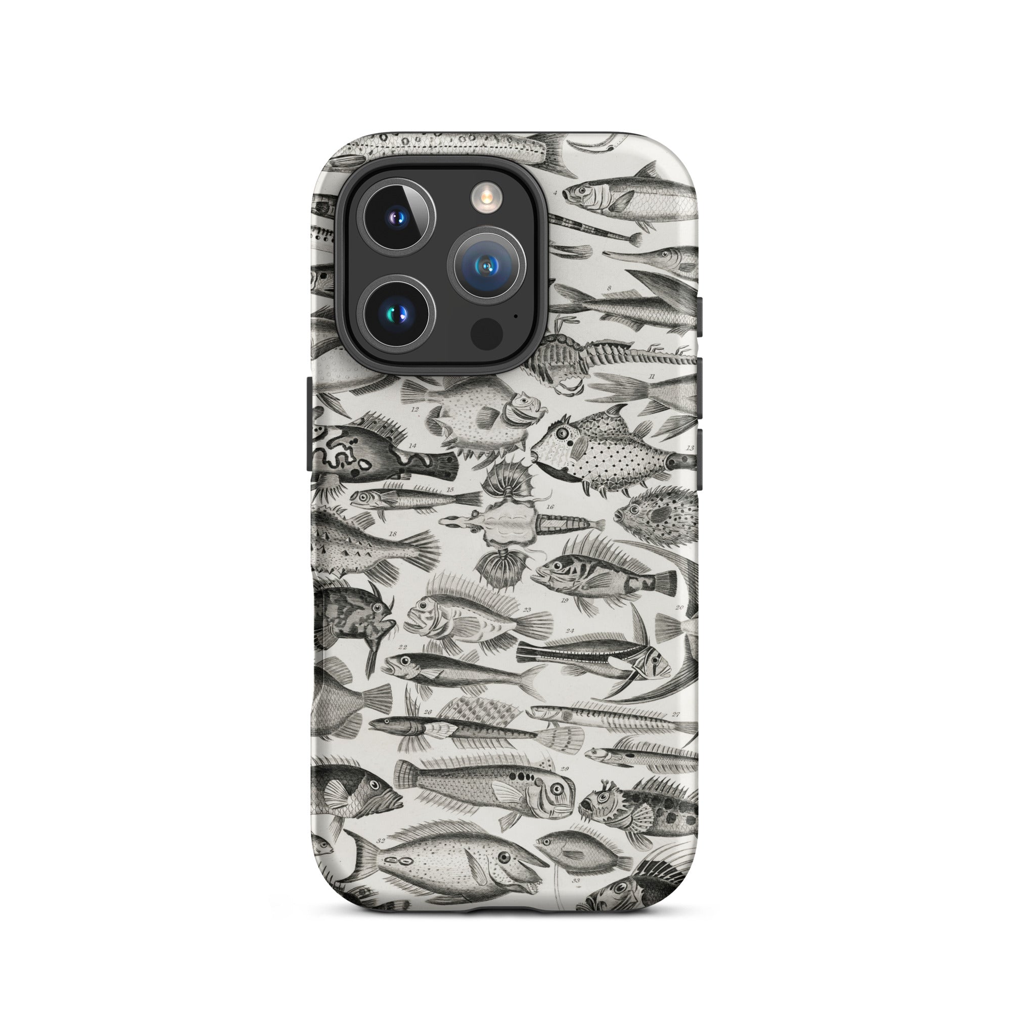 Ichthyology - Oliver Goldsmith Iphone Case, 16 Pro / Matte, Fish-patterned Phone Case