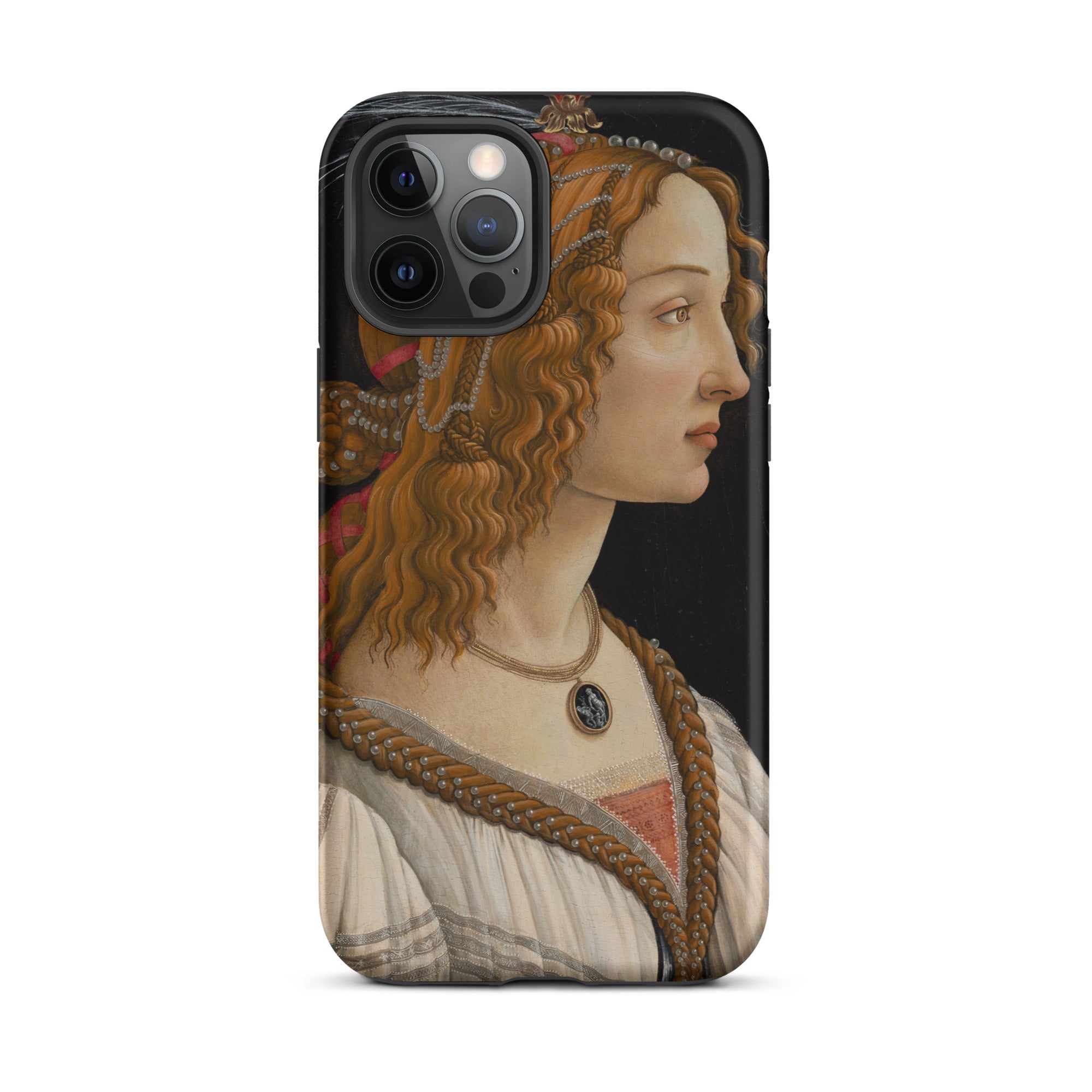 Idealized Portrait of a Lady Sandro Botticelli Iphone Case, 12 Pro Max / Matte, Phone Case Renaissance Portrait
