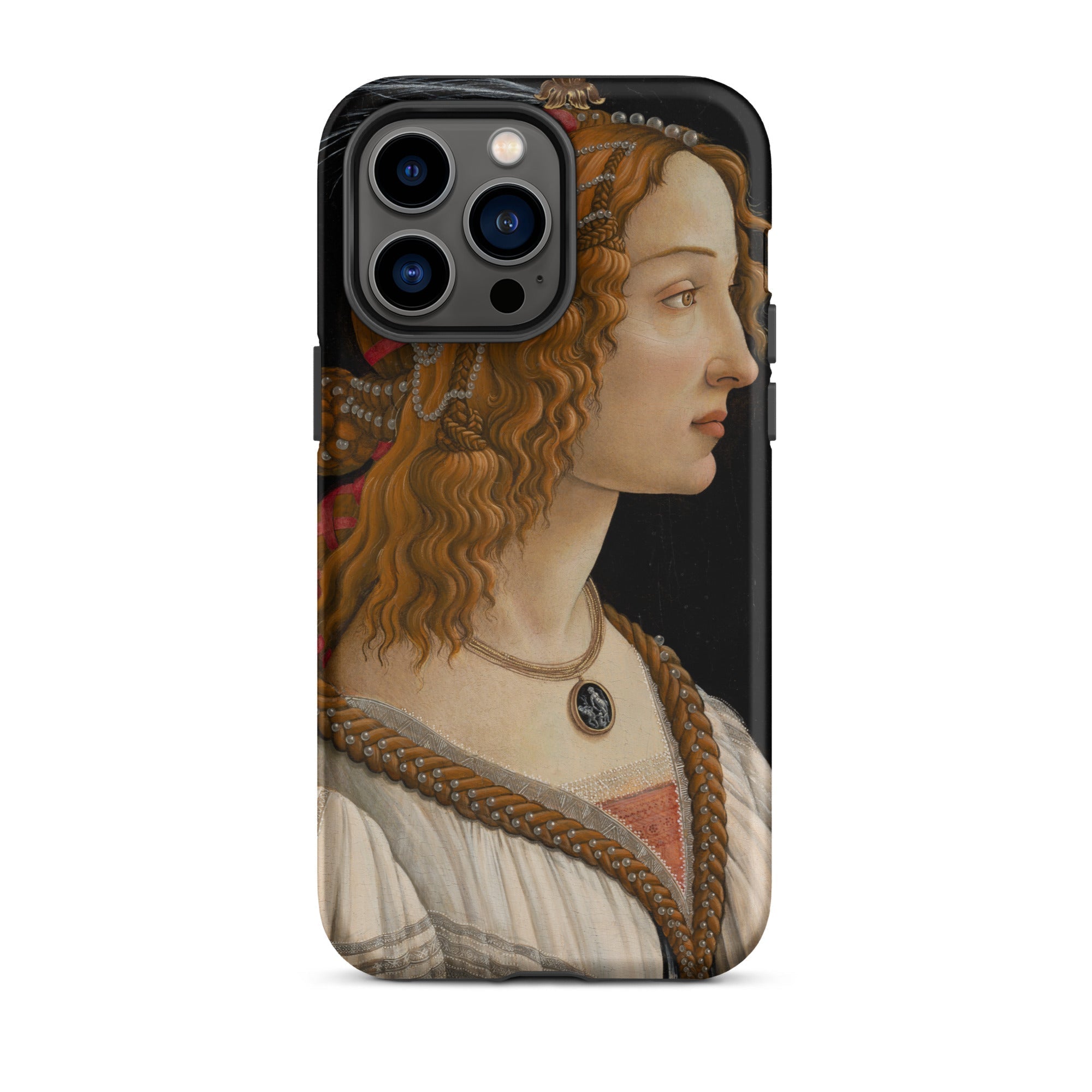 Idealized Portrait of a Lady Sandro Botticelli Iphone Case, 14 Pro Max / Matte, Renaissance Art Phone Case