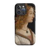 Idealized Portrait of a Lady - Sandro Botticelli Iphone Case, 16 Pro Max / Matte, Iphone Case Renaissance Portrait