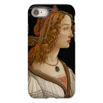 Idealized Portrait of a Lady - Sandro Botticelli Iphone Case, 8 / Matte, Phone Case Renaissance Portrait