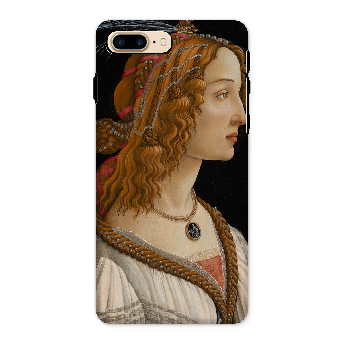 Idealized Portrait of a Lady Sandro Botticelli Iphone Case, 8 Plus / Matte, Phone Case Renaissance Portrait