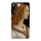 Idealized Portrait of a Lady Sandro Botticelli Iphone Case, 8 Plus / Matte, Phone Case Renaissance Portrait